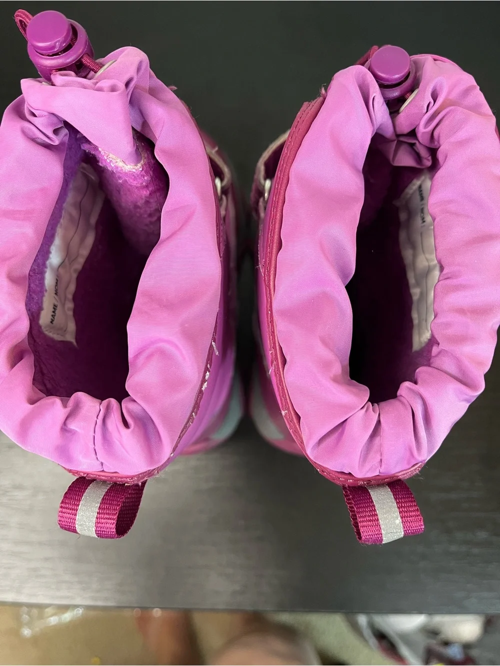 Land’s End Snow Flurry Pink Purple Insulated Snow Boots Toddler 10